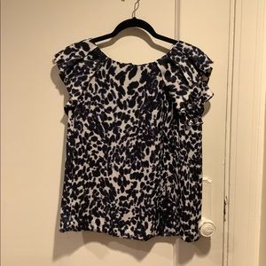 Blue leopard top